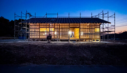 桜みちの石場建て５　竹小舞ワークショップ