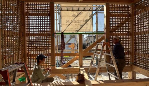 尾張旭の石場建て　竹小舞ワークショップ