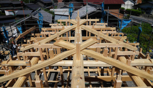 関ケ原の石場建て８　建前